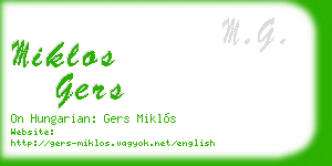 miklos gers business card